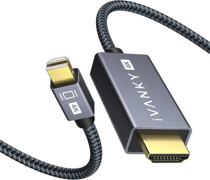 4K Mini Displayport to HDMI Cable 6FT, 4K@30Hz Thunderbolt to HDMI