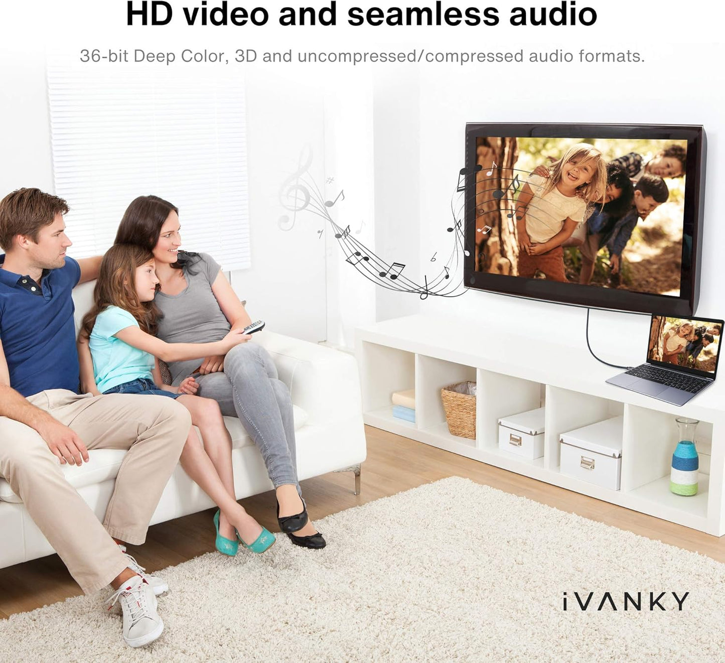 4K Mini Displayport to HDMI Cable 6FT, 4K@30Hz Thunderbolt to HDMI