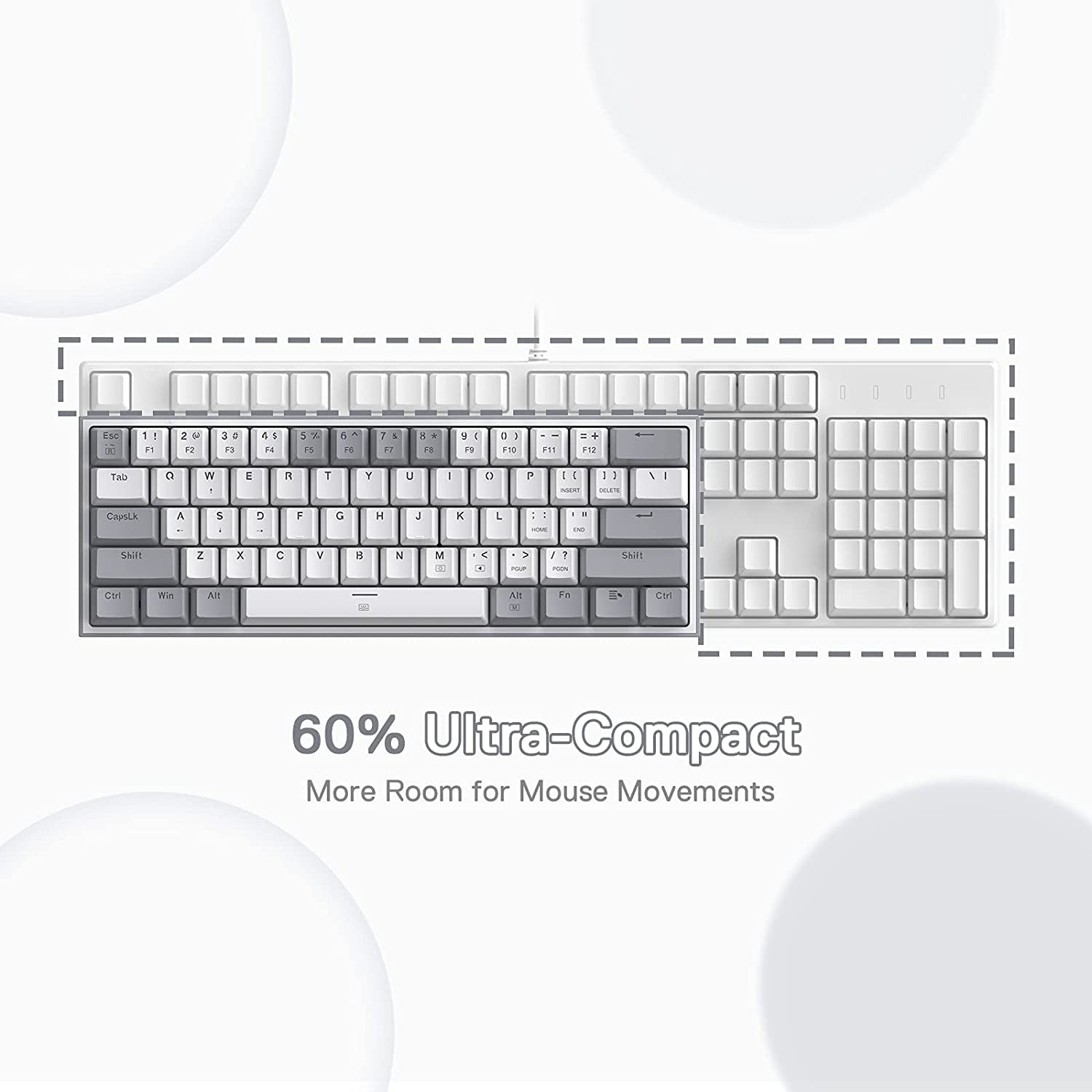 K617 Wired 60% Compact Hot-Swap RGB Gaming Mechanical Keyboard