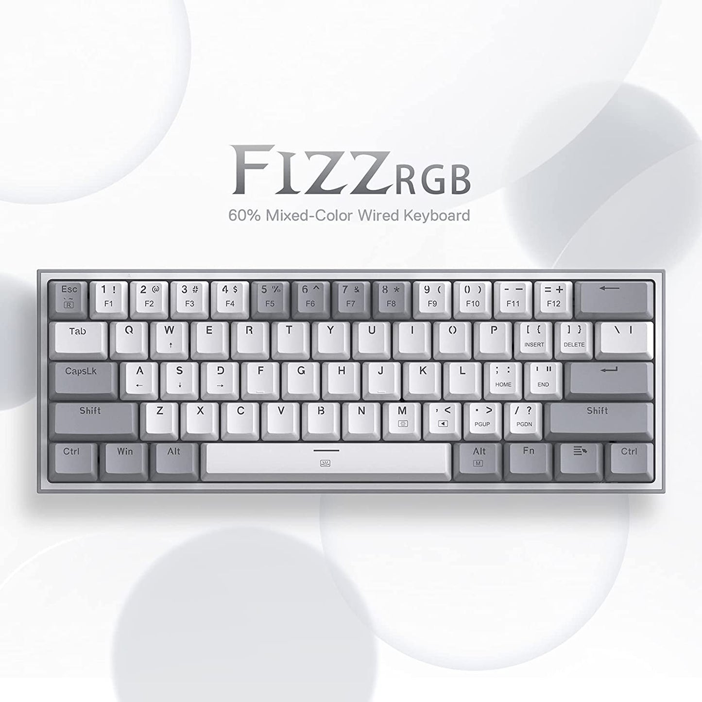 K617 Wired 60% Compact Hot-Swap RGB Gaming Mechanical Keyboard