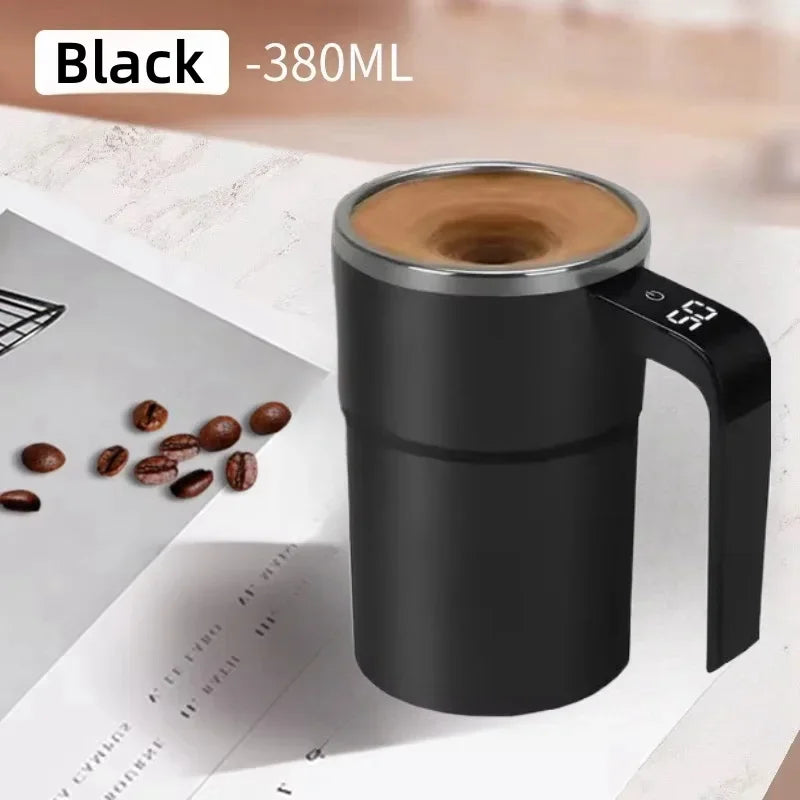 380ML Mini Electric Coffee Self Mixing Mug IP67 Waterproof Food Safe Coffee Mug USB Rechargeable Automatic Magnetic Cup for Tea