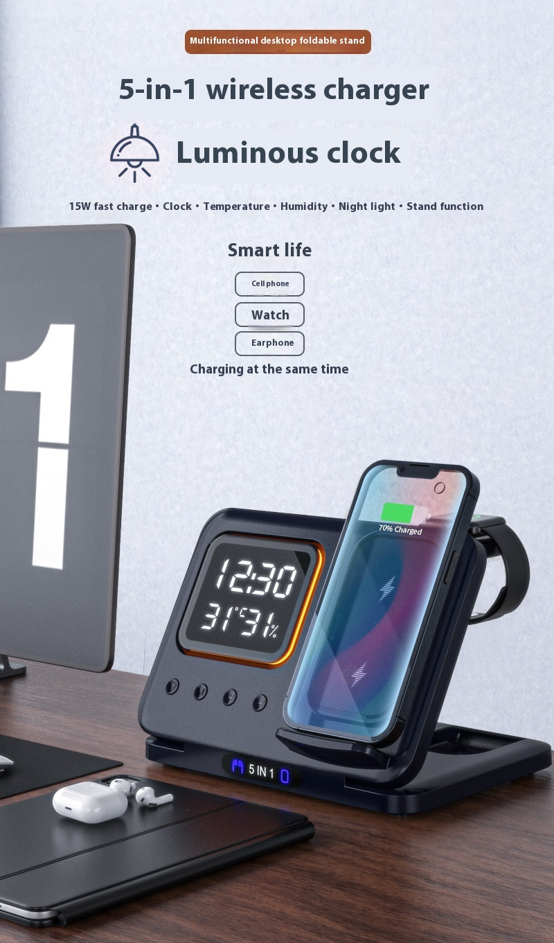 GUIDION NightDock 5 wireless charger clock station
