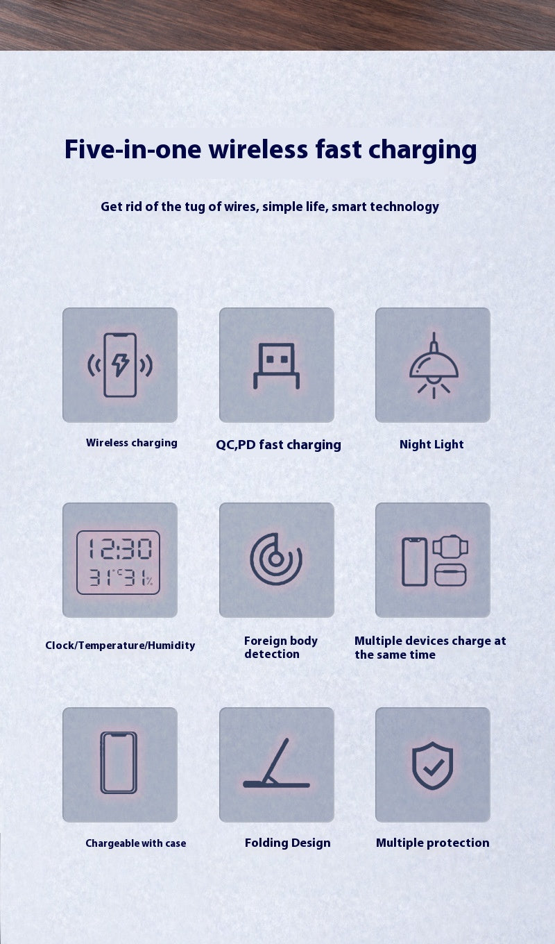 GUIDION NightDock 5 charging and clock features