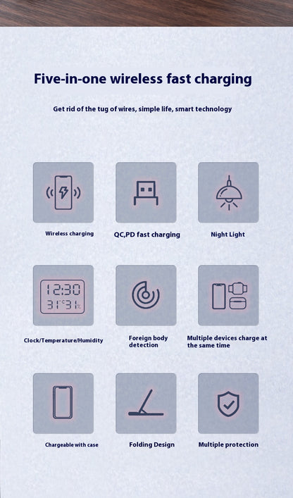 GUIDION NightDock 5 charging and clock features